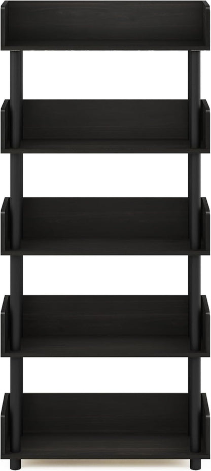 Furinno TURN-N-TUBE 5-Tier Display Shelf, Storage Shelves, Book Shelf, Open - Image 5