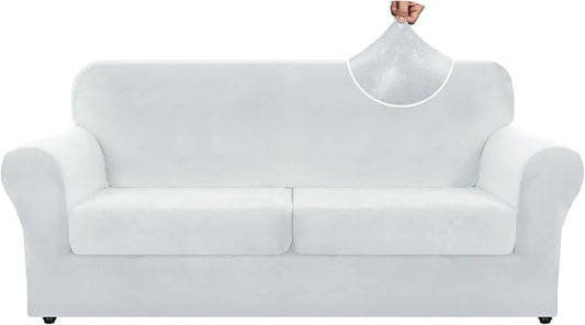 ZNSAYOTX Oversized Velvet 3 Piece Couch Cover by ZNSAYOTX
