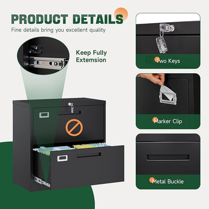 Letaya 2 Drawer File Cabinets - Image 6