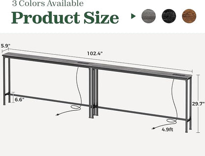 SUPERJARE 102.4 Inch Sofa Table - Image 3