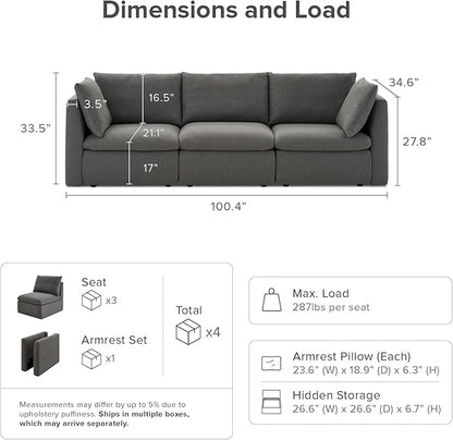 mopio Oversized Modular Sectional Sofa - Image 2
