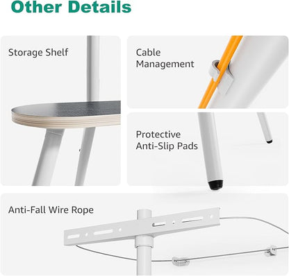 White Metal Tripod Easel TV Stand - Image 6