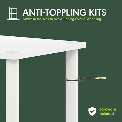 Furinno TURN-N-TUBE Corner Shelf, 5-Tier Corner Bookshelf, Open Storage Shelves - Image 4
