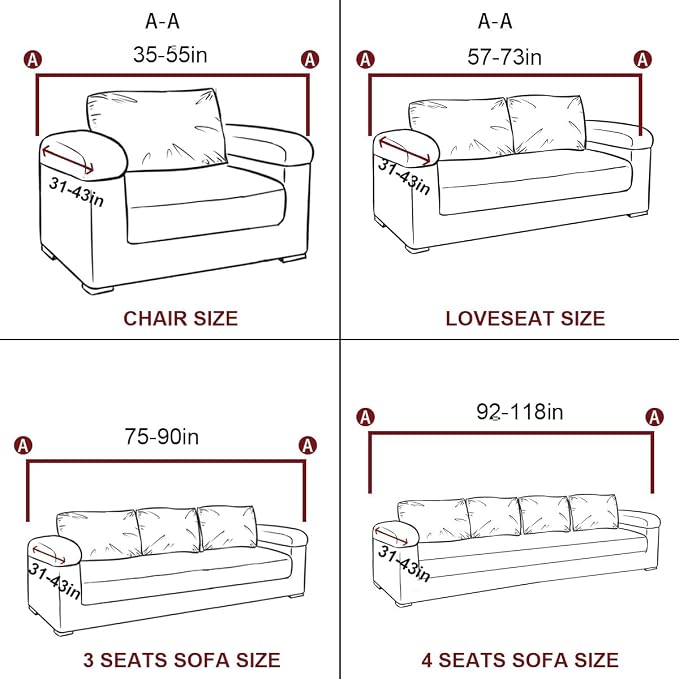vctops 1-Piece Velvet Plush Stretch Loveseat Sofa Slipcover - Image 4