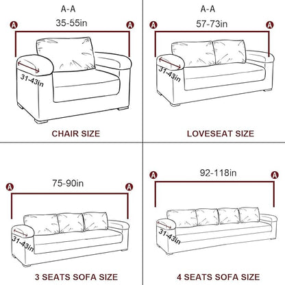 vctops 1-Piece Velvet Plush Stretch Loveseat Sofa Slipcover - Image 5