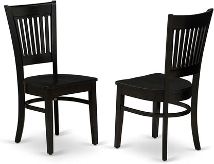 East West Furniture ANVA5-BLK-W 5 Piece Modern Dining Table Set Includes a - Image 4