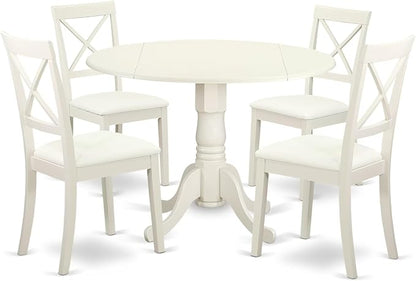 East West Furniture DLBO5-LWH-LC 5 Piece Dining Room Furniture Set Includes a by EastWestFurniture
