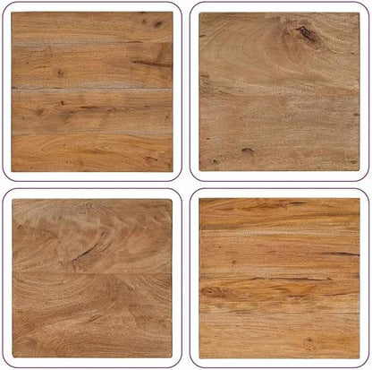 Brown Mixed Recycled Wood Coffee Table, Rustic Solid Wood Small Durable - Image 6