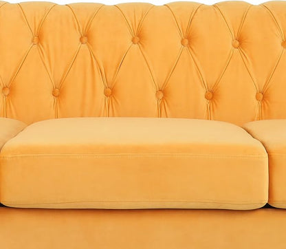 AVZEAR 3 seat Sofa, Velvet Sofa Living Room Large Sofa Modern Chesterfield - Image 6