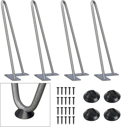 SMARTSTANDARD 12 Inch Heavy Duty Hairpin Furniture Legs, Metal Home DIY Projects by SMARTSTANDARD