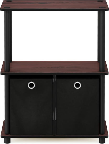 Furinno TURN-N-TUBE Storage Shelves, 3-Tier Toolless Book Shelf - Image 6