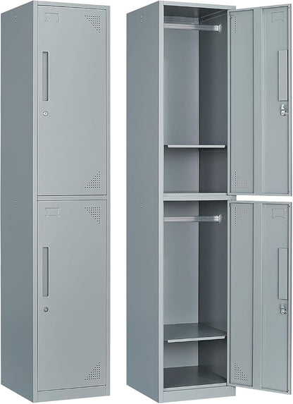 Metal Locker for Home, Dressing Room, Lockable Locker Cabinet by Anxxsu