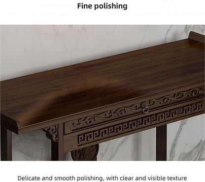 Asian Console Table for Entryway, Hallway or Living Room, Narrow Long Sofa Table - Image 3