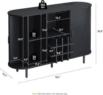 ONBRILL 55" Wine Bar Cabinet - Image 2
