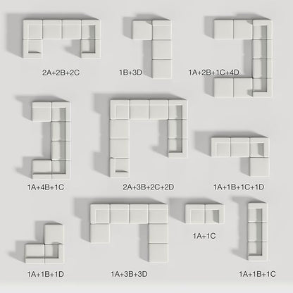 Novilla 106" Modular Sectional Sofa, Modern Cloud Sectional Couch - Image 5
