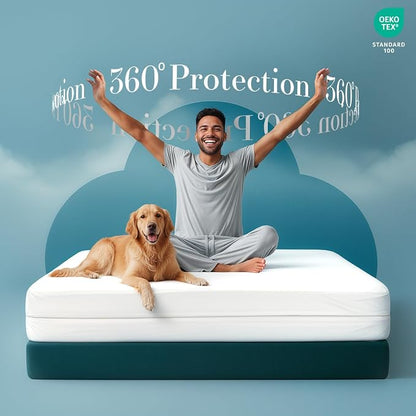 Utopia Bedding Full Size Mattress Protector Zippered, 100% Waterproof Bed Bug - Image 4
