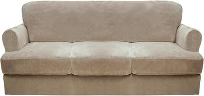 CUCRAF Cushion Sofa Cover 4 Piece Slipcovers, Soft Thick Velvet Couch Cover by CUCRAF