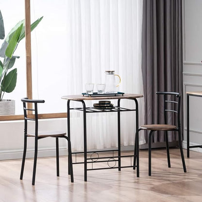 VINGLI 3 Piece Dining Set, Small Kitchen Table Set - Image 3