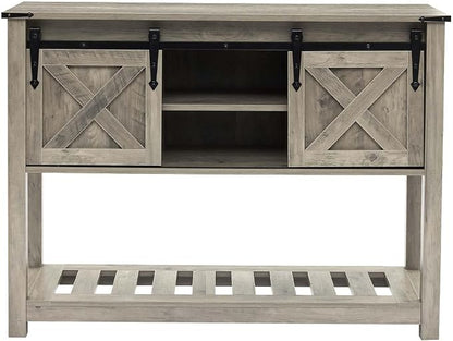 Grey Farmhouse Entryway Table, Rustic Hallway Table - Image 8