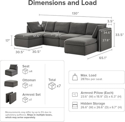 mopio Oversized Modular Sectional Sofa - Image 2