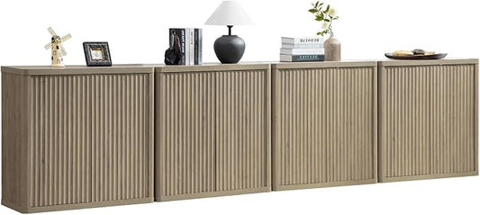 SICOTAS Buffet Cabinet with Storage 138.4" Sideboard Accent Modern Credenza by SICOTAS