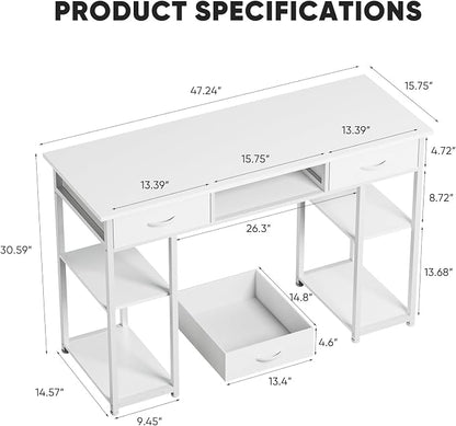 DUMOS 48" Small Computer Home Office Desk - Image 3