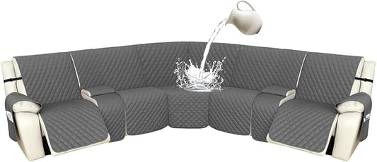 Arfntevss Recliner Sectional Couch Covers 1OO% Waterproof L Shape Sofa Cover by Arfntevss