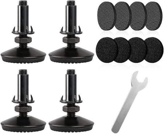 4 Set M10 Adjustable Leveling Feet, Heavy Duty Height Adjuster Furniture by Tahikem
