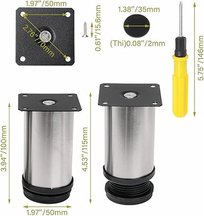 4 Pack Furniture Legs 2 Inch Patas Para Muebles Adjustable Furniture Feet - Image 2