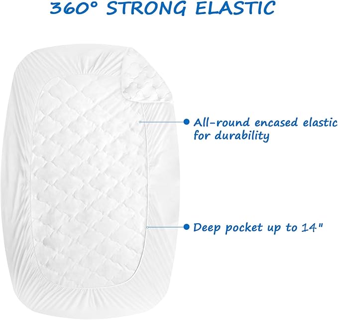 RV Short Queen Mattress Pad Waterproof Protector, Short Queen Mattress Topper - Image 5