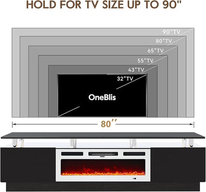 80" TV Stand for Living Room, Modern Entertainment Center & Media Console - Image 6