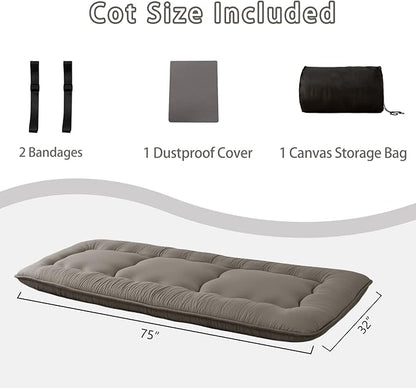 MAXYOYO Cot Japanese Floor Futon Mattress, Single Size Tatami Mat Sleeping Pad - Image 2