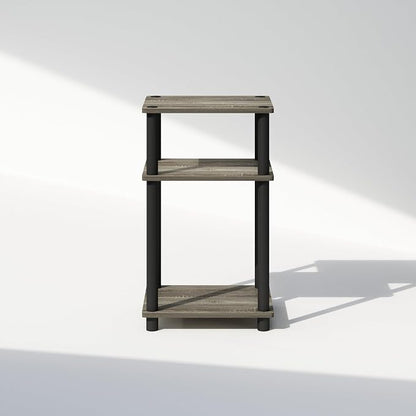 Furinno JUST Night Stand, 3-Tier Turn-N-Tube Nightstand, Toolless Bedside Table - Image 7