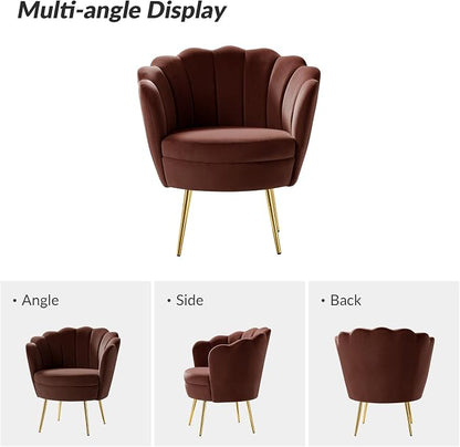 HULALA HOME Modern Velvet Accent Chairs Set of 2 - Image 7