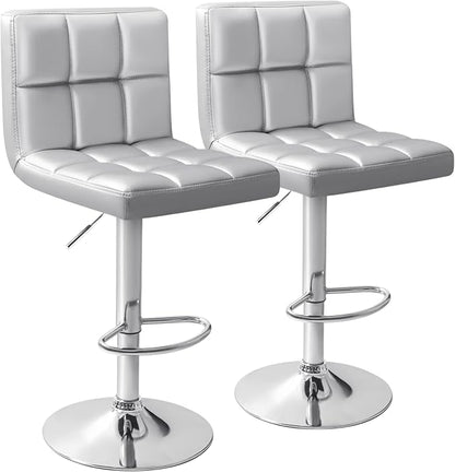 Homall Bar Stools Modern PU Leather Adjustable Swivel Barstools, Armless by Homall