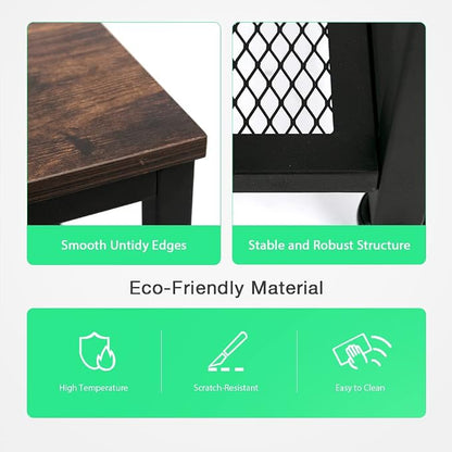 Industrial End 2-Tier Side Table - Image 5
