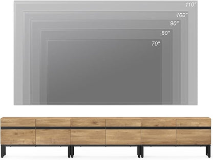 WAMPAT Modern TV Stand for 32-110 Inch TVs, Wood Entertainment Center - Image 4