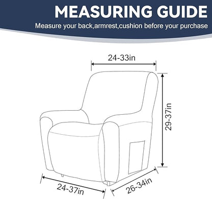 Cupuamon Recliner Chair Covers, Lazy Boy Recliner Covers Stretch Reclining - Image 2