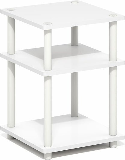 Furinno Turn-N-Tube Side Table, 3-Tier Square Modern End Table, Toolless Open - Image 6