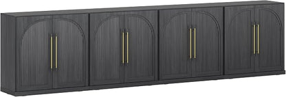 BELLEZE 3 Tier Bookshelf with Double-Arc Door - Image 8