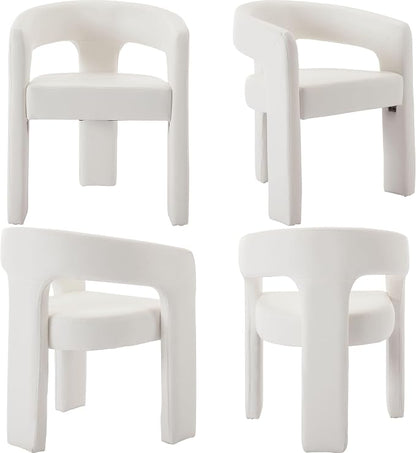 BESTANO Set of 2 Modern PU Leather Upholstered Dining Chairs - Image 7