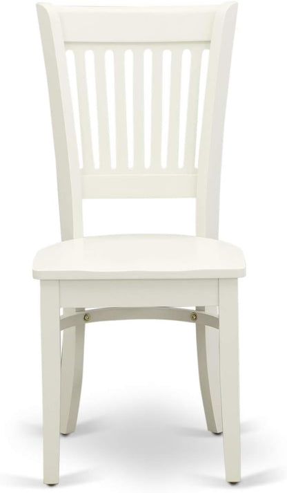 East West Furniture NDVA5-LWH-W 5 Piece Dining Table Set - Image 8