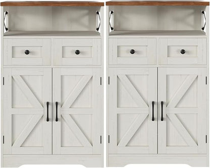 Befrases Set of 2 Farmhouse Storage Cabinet by Befrases