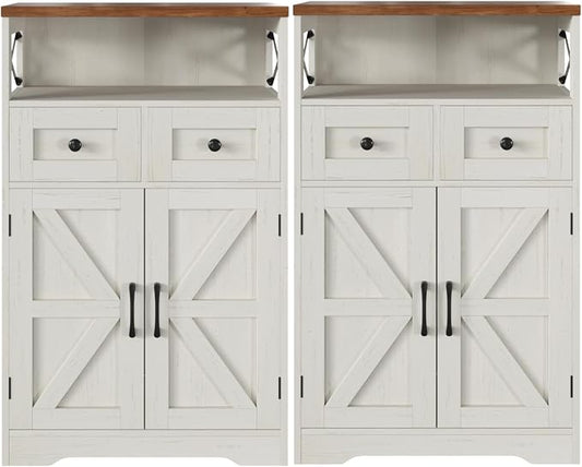 Befrases Set of 2 Farmhouse Storage Cabinet by Befrases
