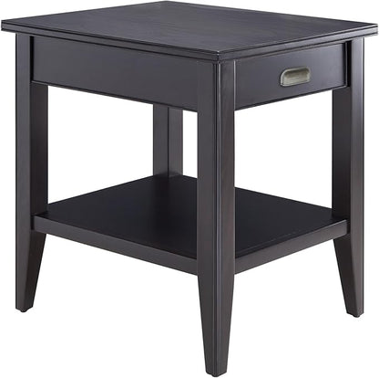 Leick Home Laurent End Table, Solid Wood, 1 Drawer, Bottom Display Shelf by LeickFurniture