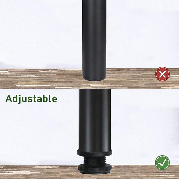 QLLY 22 inch Adjustable Metal Desk Legs, Heavy Duty Furniture Table Legs - Image 4