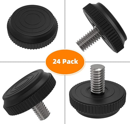 ONEHOME 24 Pack 5/16-18 Stainless Steel Adjustable Threaded Furniture Leg - Image 5