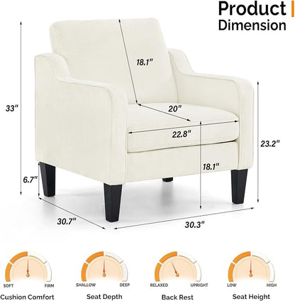 VINGLI Mid Century Modern Accent Chairs - Image 2