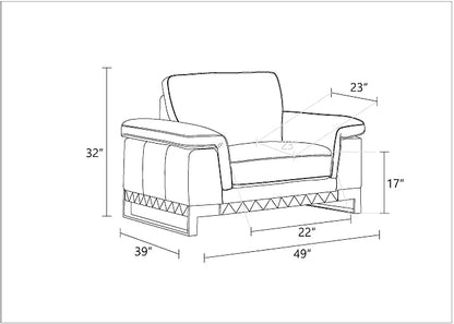 Blackjack Furniture Weston Collection Genuine Italian Leather Living Room Chair - Image 14