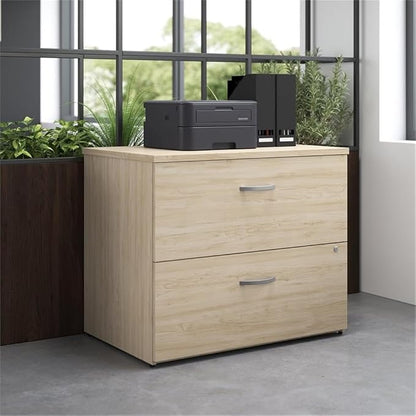Bush Business Furniture Studio C 2 Drawer Lateral File Cabinet in Natural Elm - Image 2